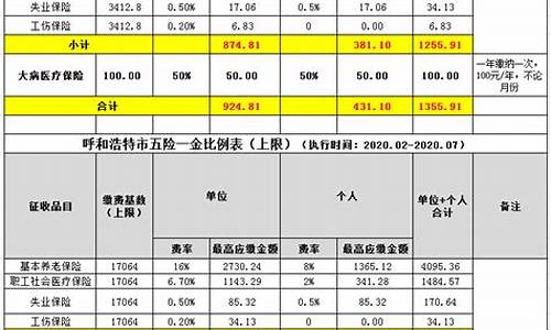 呼和浩特五险一金最低标准_呼和浩特五险一金价格